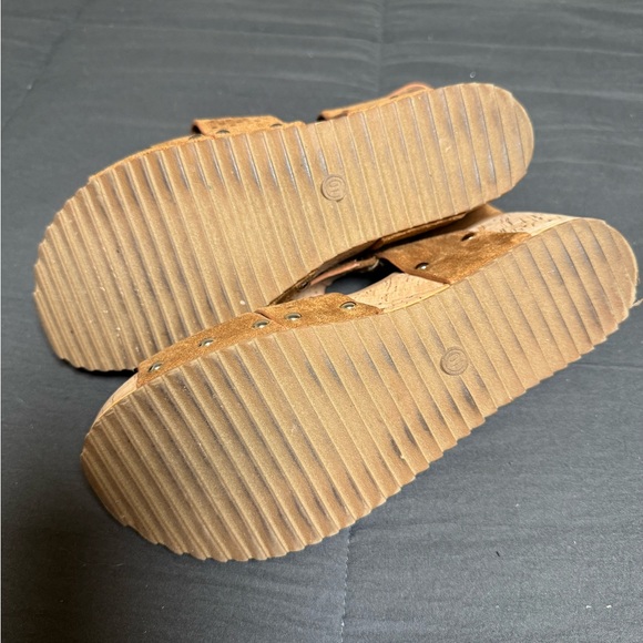 Corkys Tobacco Faux Suede Wedges - Picture 3 of 8